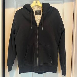 Hollister Black Sherpa-Lined Hoodie